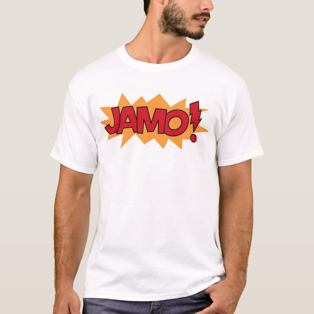 Camiseta Jamo! Vermelho e laranja (Frente)