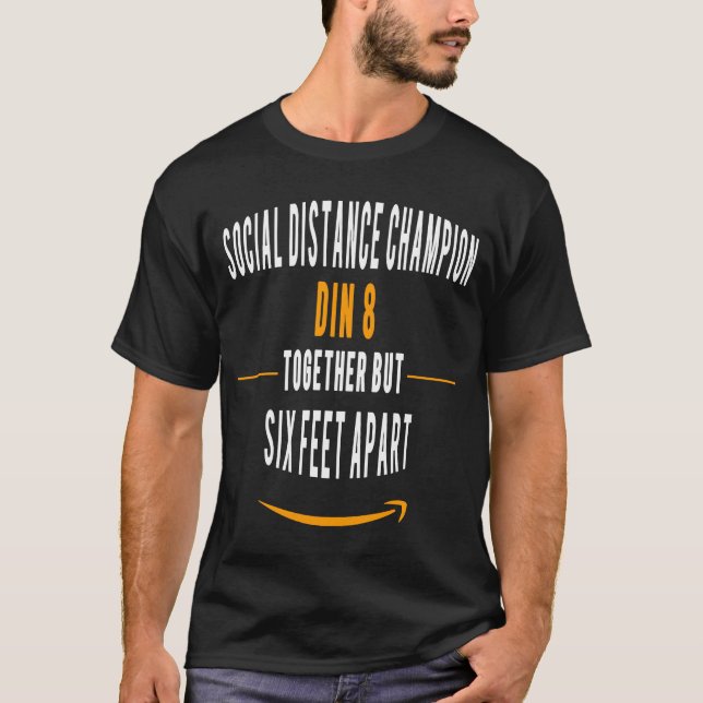 CAMISETA JAMPIÃO DE DISTÂNCIA SOCIAL JUNTO, MAS DE 6 PÉS (Frente)