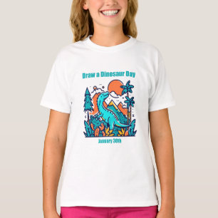Camiseta Jan 30 - Desenhar a Dinossauro