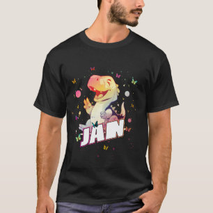 Camiseta JAN - Nome do Menino Bonito com Dinossauro Giro
