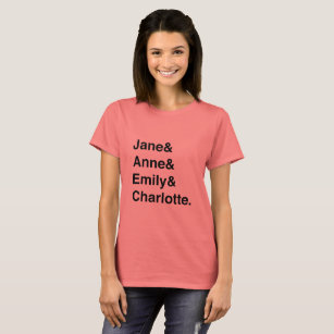 Camiseta Jane Austen e o tshirt de Brontes