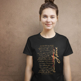 Camiseta Jane Austen - Escrita Manual