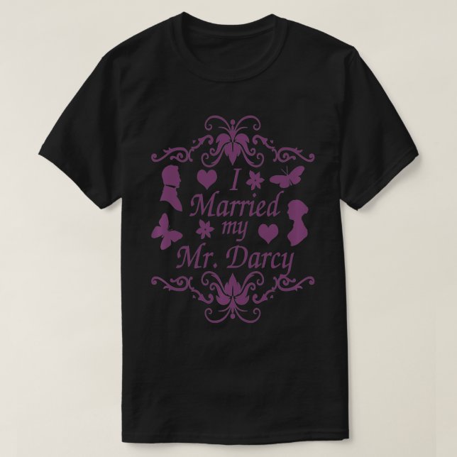 Camiseta Jane Austen Funny Diz Que Casei Com Meu Sr. (Frente do Design)