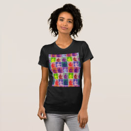 Camiseta Jane Austen pop art colorido