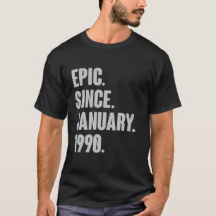 Camiseta Janeiro Aniversário Gift Vintage Epic Desde 1 de 