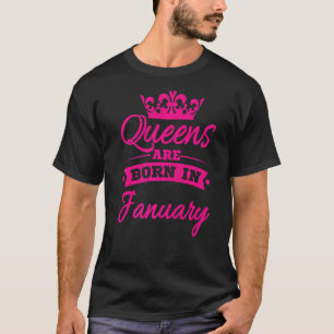 Camiseta Janeiro Aniversário Queens São Nasceres No Dia 1 D