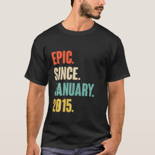 Camiseta Janeiro Aniversário Vintage Epic Desde Janeiro de