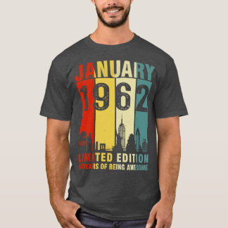 Camiseta Janeiro De 1962 Edição Limitada, 60 Anos De Atençã