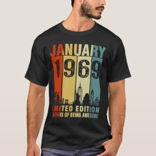 Camiseta Janeiro De 1969, 54 Anos De Vintage Espetacular