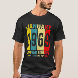 Camiseta Janeiro De 1969 Edição Limitada, 53 Anos De Aten