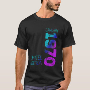 Camiseta Janeiro de 1970 Retro 1970 Vintage 1970 Lendário S