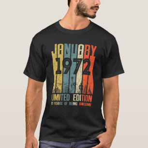 Camiseta Janeiro De 1972 Edição Limitada, 50 Anos De Aten