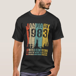 Camiseta Janeiro De 1983 Edição Limitada, 39 Anos De Aten