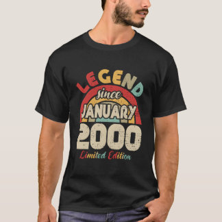 Camiseta Janeiro de 2000 Lenda Desde Janeiro de 2000
