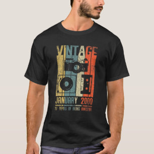 Camiseta Janeiro De 2000 T 20 Anos 2000 Aniversário Presen