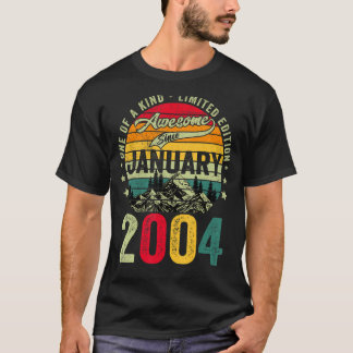 Camiseta Janeiro de 2004 19º aniversário 19 anos