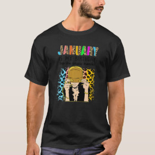 Camiseta Janeiro É Meu Aniversário Sim O Mês Todo Nascido