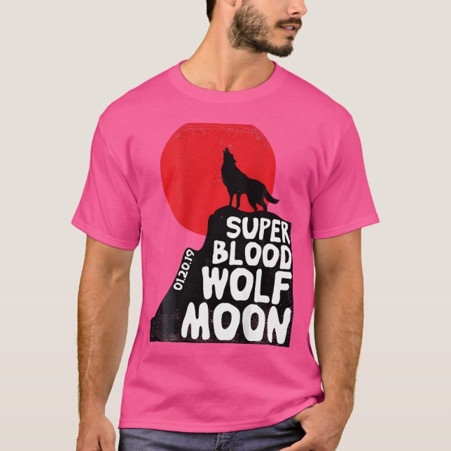 Camiseta Janeiro Wolf Moon Lunar Eclipse Astronomia de Cami (Frente)