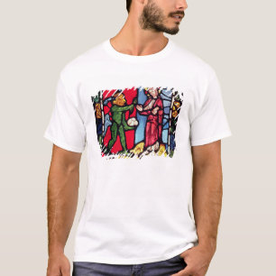 Camiseta Janela da catedral de Troyes que mostra o