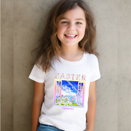 Camiseta Janela de prado de primavera da Páscoa Personaliza
