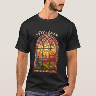 Camiseta Janela de Vidro Aleluia Manchada - Religião Artíst