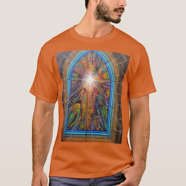 Camiseta Janela de vidro colorido (Frente)