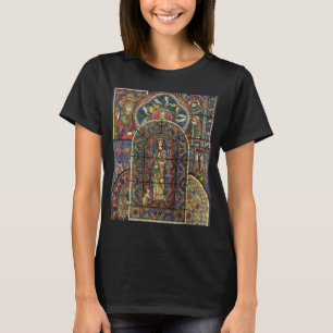 Camiseta Janela de Vidro da Igreja, Arquitetura Vintage