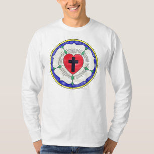 Camiseta Janela de vitral do selo de Luther