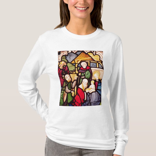 Camiseta Janela que descreve a adoração dos Magi (Frente)