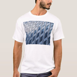 Camiseta Janelas Abstratas Azul Cinza
