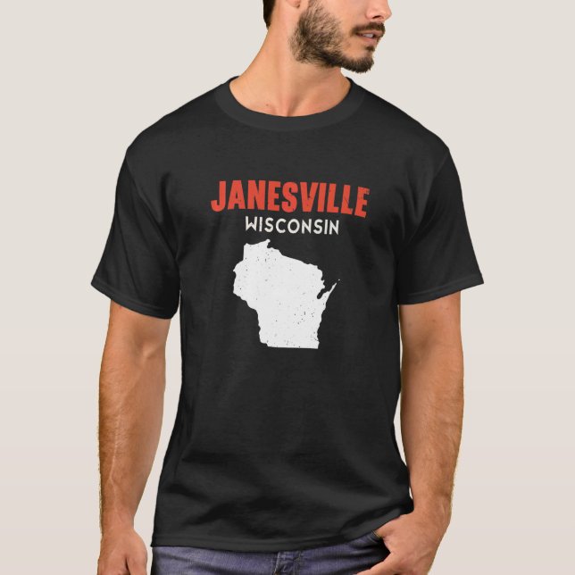Camiseta Janesville USA State America Travel Montanan Helen (Frente)