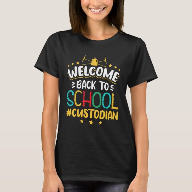 Camiseta Janitor Cleaner Welcome Back To School Custodian (Frente)