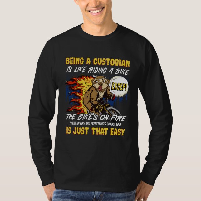 Camiseta Janitor school custodian school janitor funny cust (Frente)