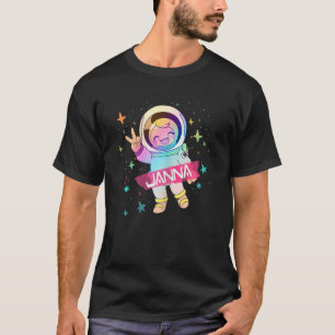 Camiseta JANNA - Nome de menina adorável com Astronauta fof