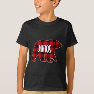 Camiseta Janos Bear Custom Red Buffalo - Xadrez de Natal Pa