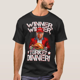 Camiseta Jantar de Ação de Graças do Vencedor Trump Engraça
