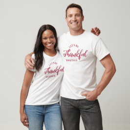 Camiseta Jantar de Ação de Graças dos Amigos Coquete Românt