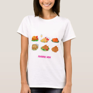 Camiseta Jantar de Ação de Graças Peru Ilustração Vintage