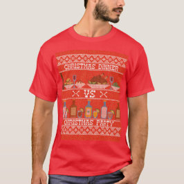 Camiseta Jantar de Natal vs festa de Natal
