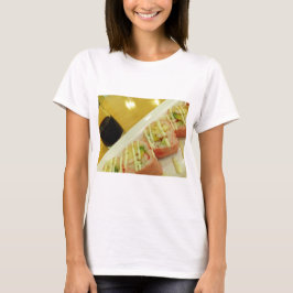 Camiseta Jantar de Sushi Peixe Arroz Dieta Saudável