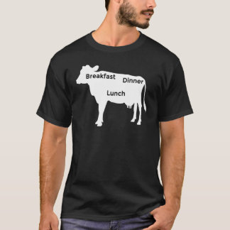 Camiseta Janto de Almoço do Café da Fazenda de Vaca