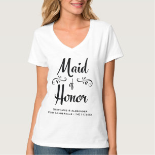 Camiseta Janto de ensaio branco preto-e-madrinha de casamen