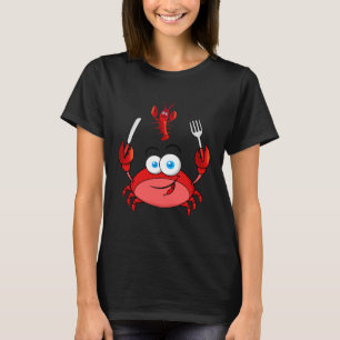 Camiseta janto de lagostas de caranguejo
