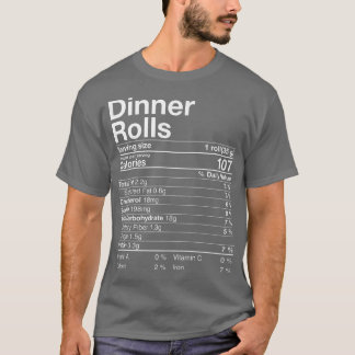 Camiseta Janto Rolls Nutrição Fatos Ação Graças Ofertas Tu