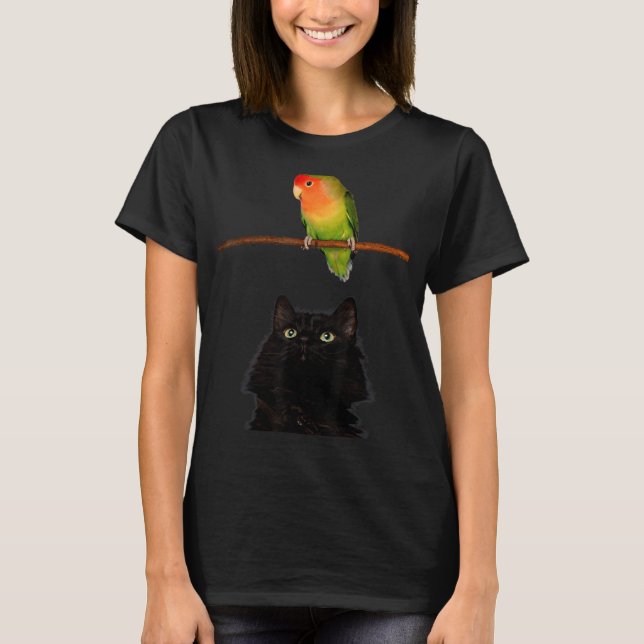 Camiseta Janto Yum Chegou Gato Olhando Para Um Poço De Papa (Frente)