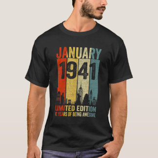 Camiseta January 1941 82 Years Of Being Awesome