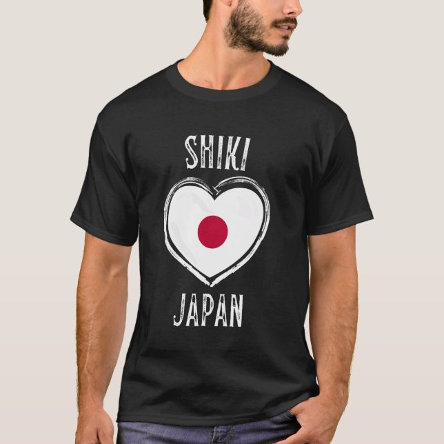 Camiseta Japan Flag Heart Shiki City (Frente)