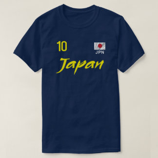 Camiseta Japan Football Soccer Number 10 Flag
