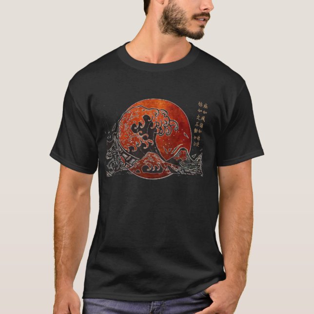 CAMISETA JAPAN HOKUSAI WAVE FLAG (Frente)