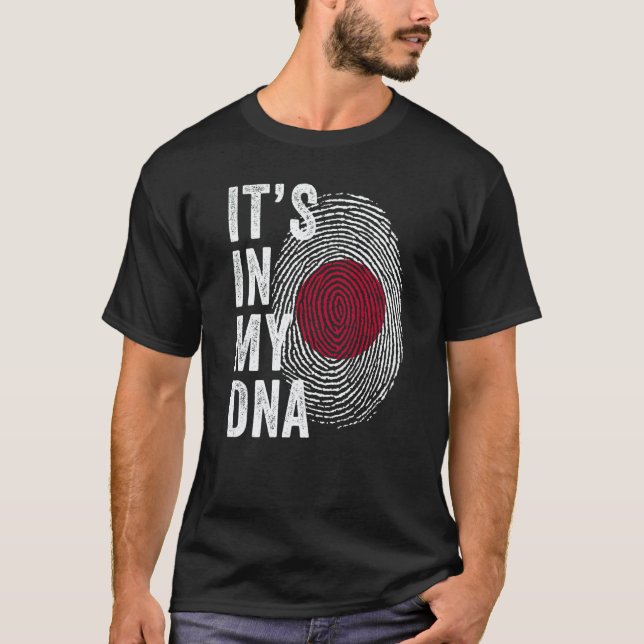 Camiseta Japan It's In My DNA Cute Japanese Fingerprint Nip (Frente)